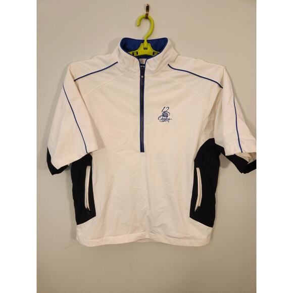 FootJoy FJ 1/4 Zip Jacket Mens Medium White Dryjoys Tour Collection Golf - Picture 3 of 10